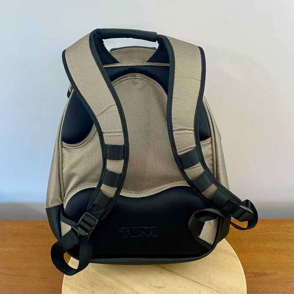 Tumi T2 Vintage Ballistic Nylon Laptop Travel Backpack Gray Black Tech Daypack